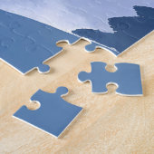 山のログキャビン ジグソーパズル (側面)