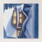 山のログキャビン ジグソーパズル (横)