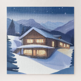 山のログキャビン ジグソーパズル