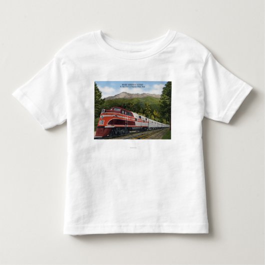 山のロケットの動揺列車 トドラーTシャツ (正面)