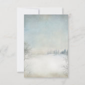 山のロッジ 冬の招待状 RSVP 招待状 (裏面)