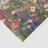 山のワイルドフラワーランドスケープのテクスチャ付き切り離し 薄葉紙 (詳細)