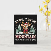 山の上でイエス・キリストがボーだと言って行きなさい カード (黄色い花)