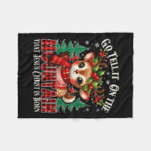 山の上でイエス・キリストがボーだと言って行きなさい フリースブランケット (正面(横))