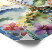 山の上で教えて行く、クリスチャンの水色 ポスター (角)