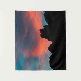 山の上で燃える雲 タペストリー