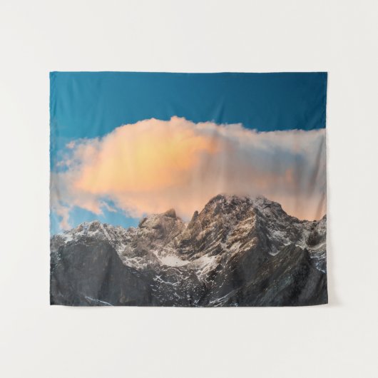 山の上で燃える雲 タペストリー (正面(横))