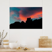 山の上で燃える雲 ポスター (キッチン)