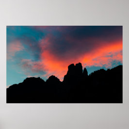 山の上で燃える雲 ポスター