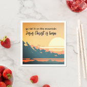 山の上に行くイエス・キリストは生まれ スタンダードカクテルナプキン (インサイチュ)