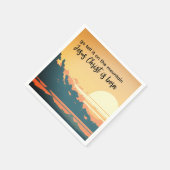 山の上に行くイエス・キリストは生まれ スタンダードカクテルナプキン (角)