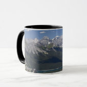 山の上のからの山地そして湖 マグカップ (正面左)
