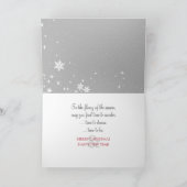 山の上のクリスマスの冬の鹿 シーズンカード (内部)