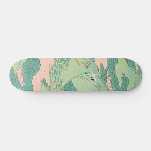 山の上のクレーンのヴィンテージパタ日本のーン スケートボード (横)