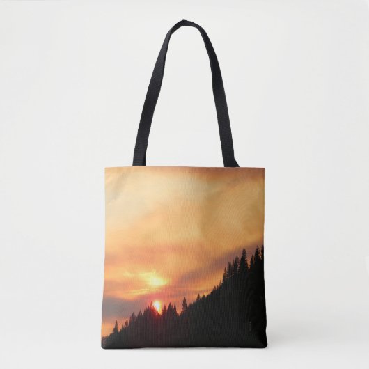山の上のスモークサンセット… トートバッグ (正面)