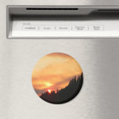 山の上のスモークサンセット… マグネット (インサイチュ (食洗機))