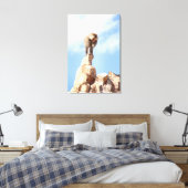 山の上のバブーンモンキー キャンバスプリント (インサイチュ (寝室))