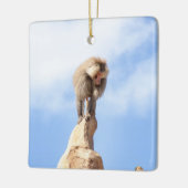 山の上のバブーンモンキー セラミックオーナメント (左)