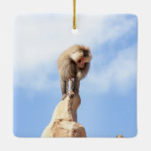 山の上のバブーンモンキー セラミックオーナメント (裏面)