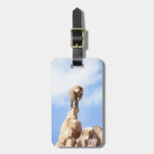 山の上のバブーンモンキー ラゲッジタグ (正面縦)