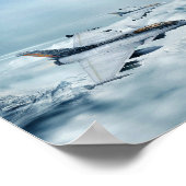 山の上のポスター戦闘機 ポスター (角)