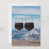 山の上のワインのグラス 招待状 (裏面)