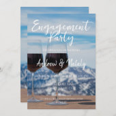 山の上のワインのグラス 招待状 (正面/裏面)