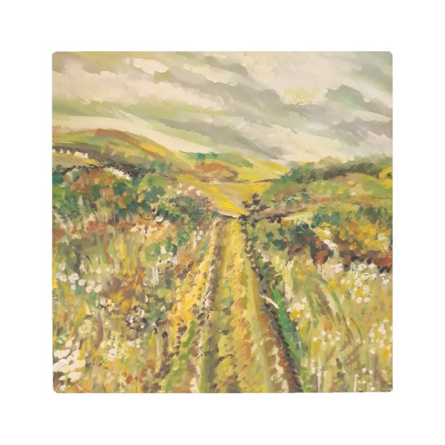 山の上の夏 メタルプリント (正面)