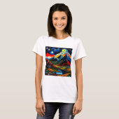 山の上の嵐の雲5 Tシャツ (正面フル)