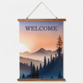 山の上の日の出へようこそ 吊り下げ型タペストリー (正面)