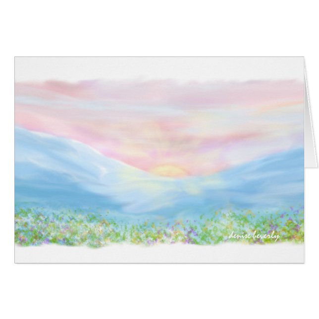 山の上の日の出 – オリジナルのアートワーク (正面横)