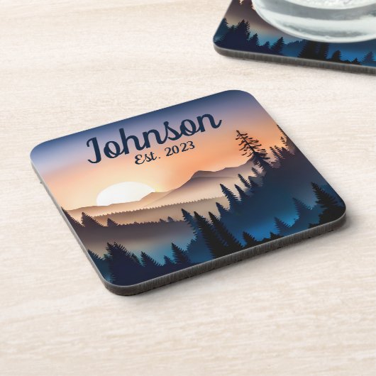 山の上の日の出 コースター (左側)