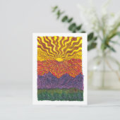 山の上の日の出 ポストカード (スタンド正面)