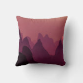 山の上の日没アクリルアート | クッション (裏面)