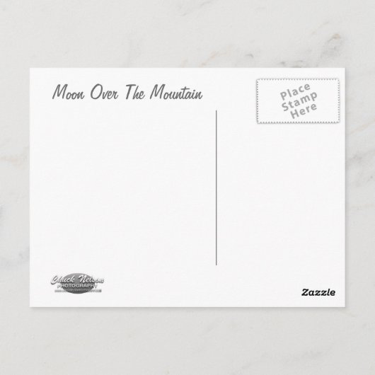 山の上の月 ポストカード (裏面)