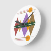 山の上の月#4 ラウンド壁時計 (傾斜)