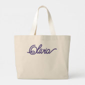 山の上の水飛んでいる色の馬 ラージトートバッグ (裏面)