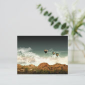 山の上の熱気球ポストカード ポストカード (スタンド正面)