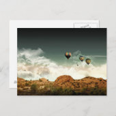 山の上の熱気球ポストカード ポストカード (正面/裏面)