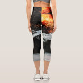 山の上の燃焼銀河系威厳のある カプリレギンス (裏面)