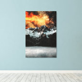 山の上の燃焼銀河系威厳のある キャンバスプリント (インサイチュ (ウッドフロア))