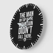 山の上の男 – ジム、ハッスル、成功 ラージ壁時計 (傾斜)