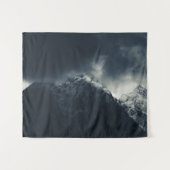 山の上の闇と雨雲 タペストリー (正面(横))