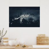 山の上の闇と雲 ポスター (キッチン)