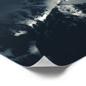 山の上の闇と雲 ポスター (角)