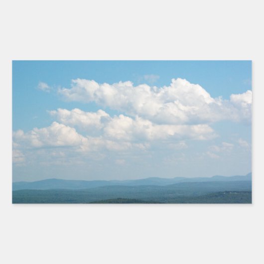 山の上の雲 長方形シール (正面)