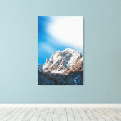 山の上の霧のような雲 キャンバスプリント (インサイチュ (ウッドフロア))