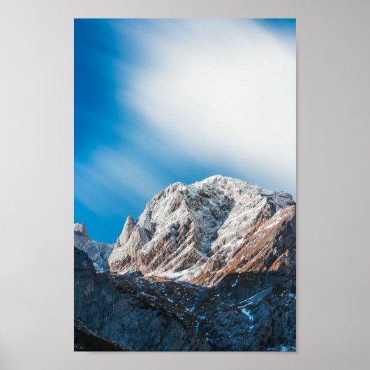 山の上の霧のような雲 ポスター (正面)