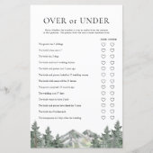 山の上または下のブライダルシャワーゲーム (正面)