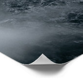 山の上を流れる雲 ポスター (角)
